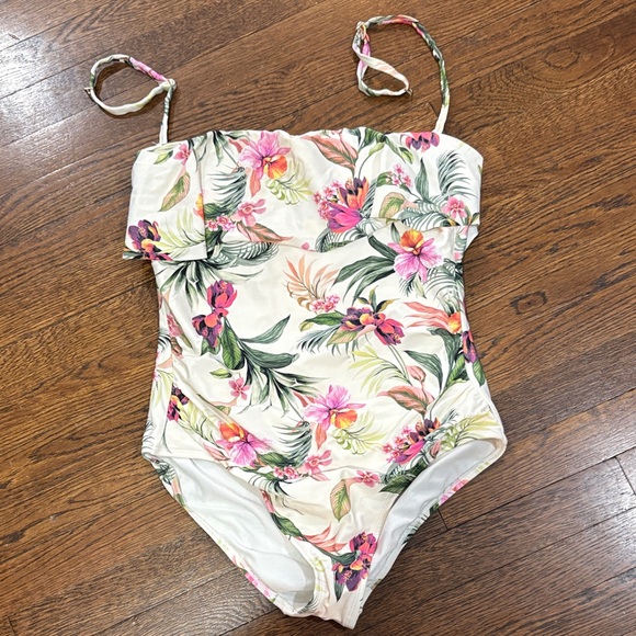 Kona Sol Other - Kona Sol Floral One Piece Swimsuit - Pink and Green